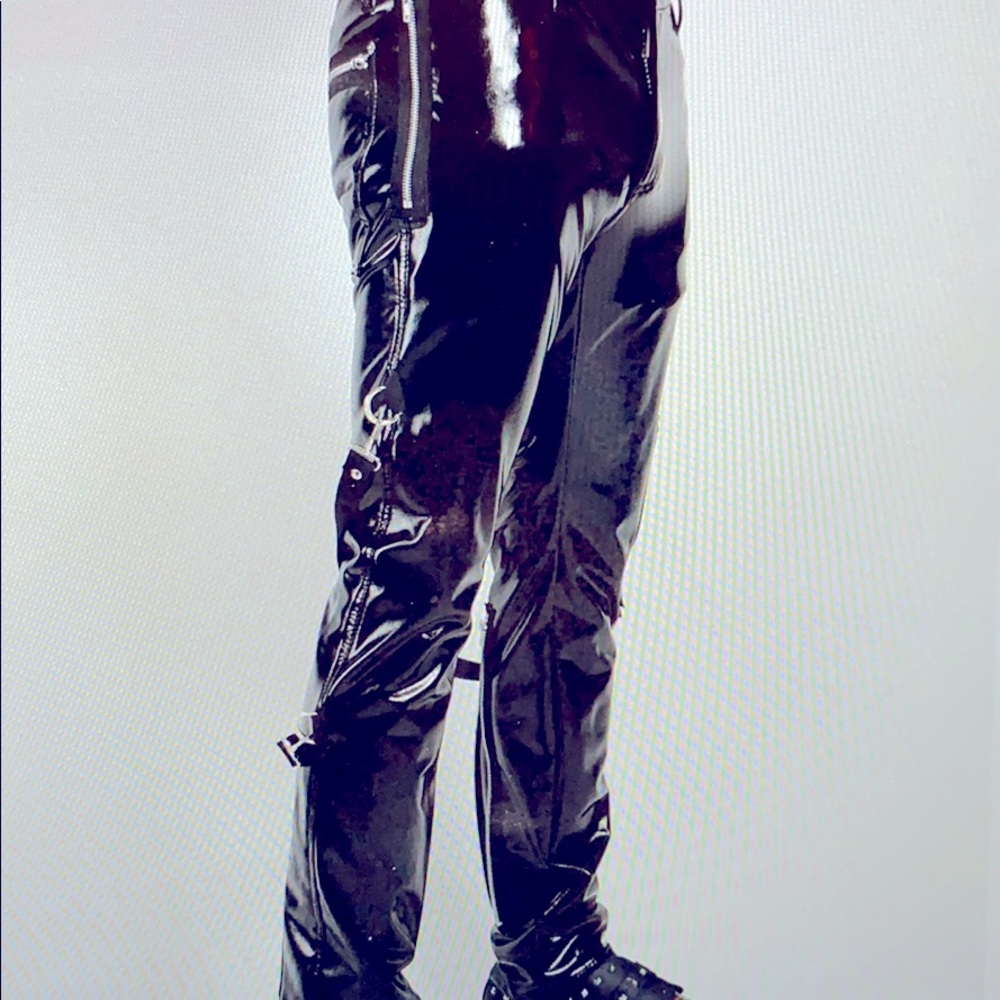 New in package Tripp NYC black vinyl bondage pants - Picture 3 of 11